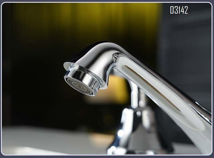 Brass ceramic faucet set for wash basin separate cold and hot water basin faucets tap under-counter with three holes and double handles
