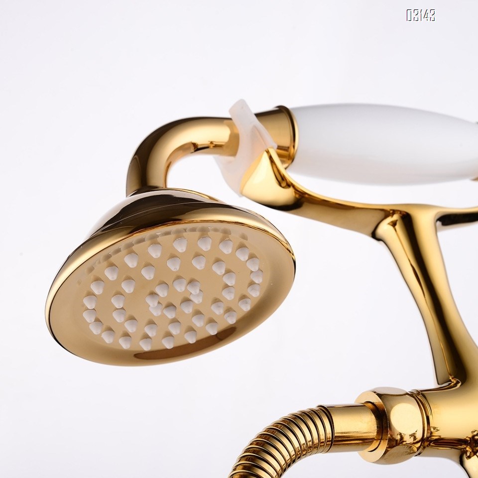 Luxury Cold and hot bathroom bathtub shower head set brass antique shower hand spray faucet