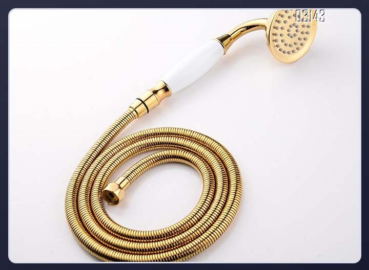Luxury Cold and hot bathroom bathtub shower head set brass antique shower hand spray faucet