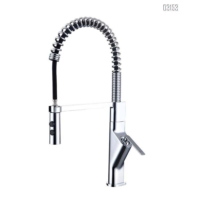 All-Brass spring multi-functional rotating cold and hot water faucet for washing vegetables single-handle kitchen faucet