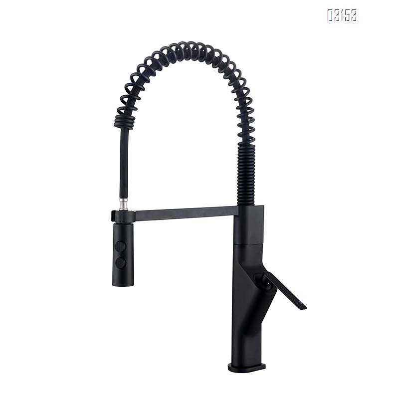 All-Brass spring multi-functional rotating cold and hot water faucet for washing vegetables single-handle kitchen faucet