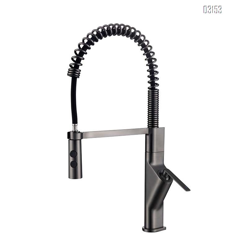 All-Brass spring multi-functional rotating cold and hot water faucet for washing vegetables single-handle kitchen faucet