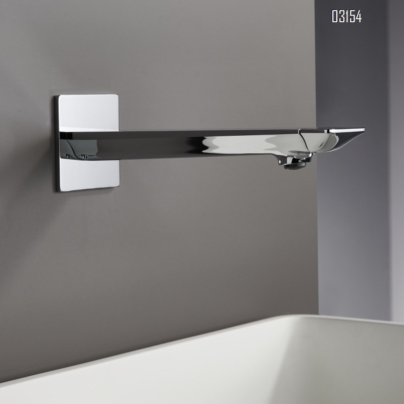 All-Brass built-in wall-mounted hot and cold mixer tap in matte gunmetal gray with a minimalist white concealed faucet for a wash