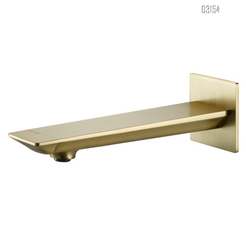 All-Brass built-in wall-mounted hot and cold mixer tap in matte gunmetal gray with a minimalist white concealed faucet for a wash