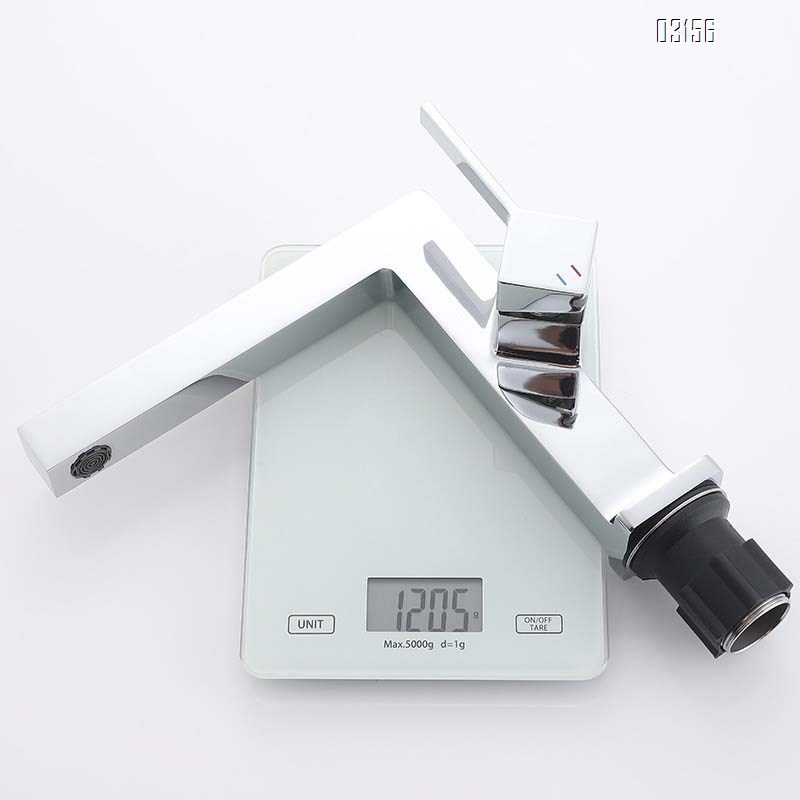 High-end all-Brass cold and hot basin faucet with anti-splash water bathroom under-counter basin wash basin ceramic valve core fauc