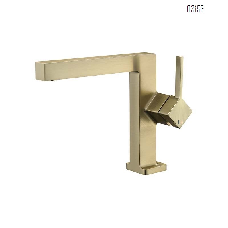 High-end all-Brass cold and hot basin faucet with anti-splash water bathroom under-counter basin wash basin ceramic valve core fauc