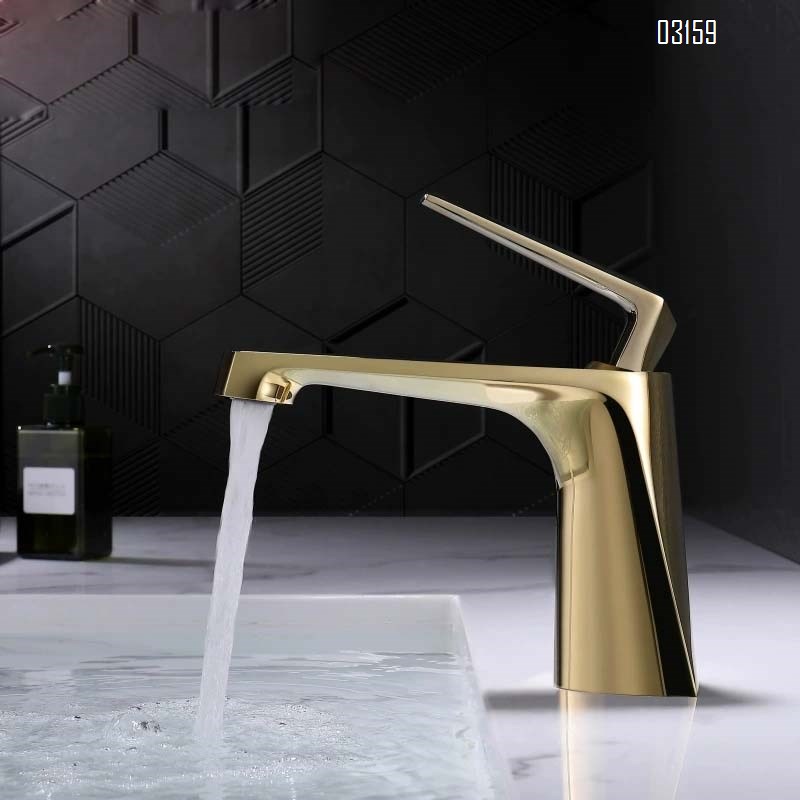 Brass Modern Cold and hot basin faucet bathroom countertop wash Single handle and Single Hole basin faucet Chrome