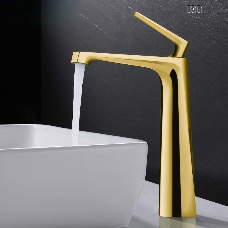 Brass high-end wash basin for washstand Cold and hot basin faucet bathroom countertop wash Single handle and Single Hole basin faucet Chrome