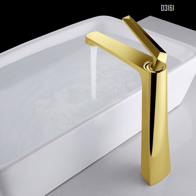 Brass high-end wash basin for washstand Cold and hot basin faucet bathroom countertop wash Single handle and Single Hole basin faucet Chrome