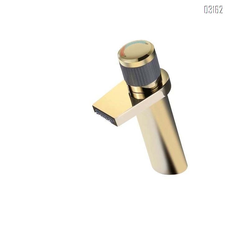 Brass Cold and Hot Basin Faucet Bathroom Countertop Wash Single Handle and Single Hole Basin Faucet Chrome