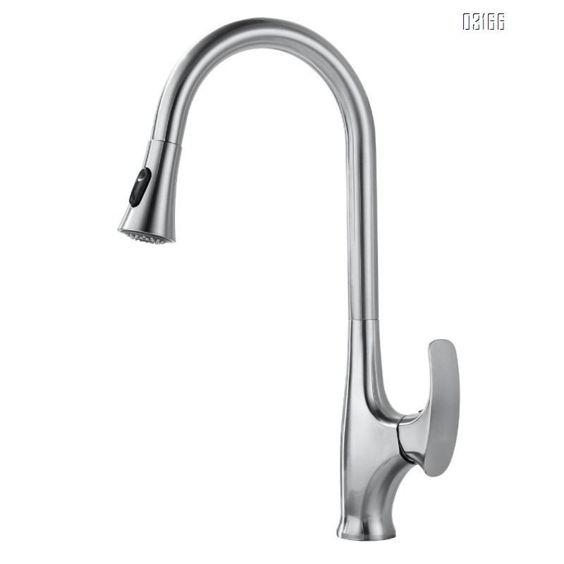 Modern Black Kitchen sink extendable rotating faucet all Brass pull-down cold and hot kitchen faucets Mixer Sink Tap
