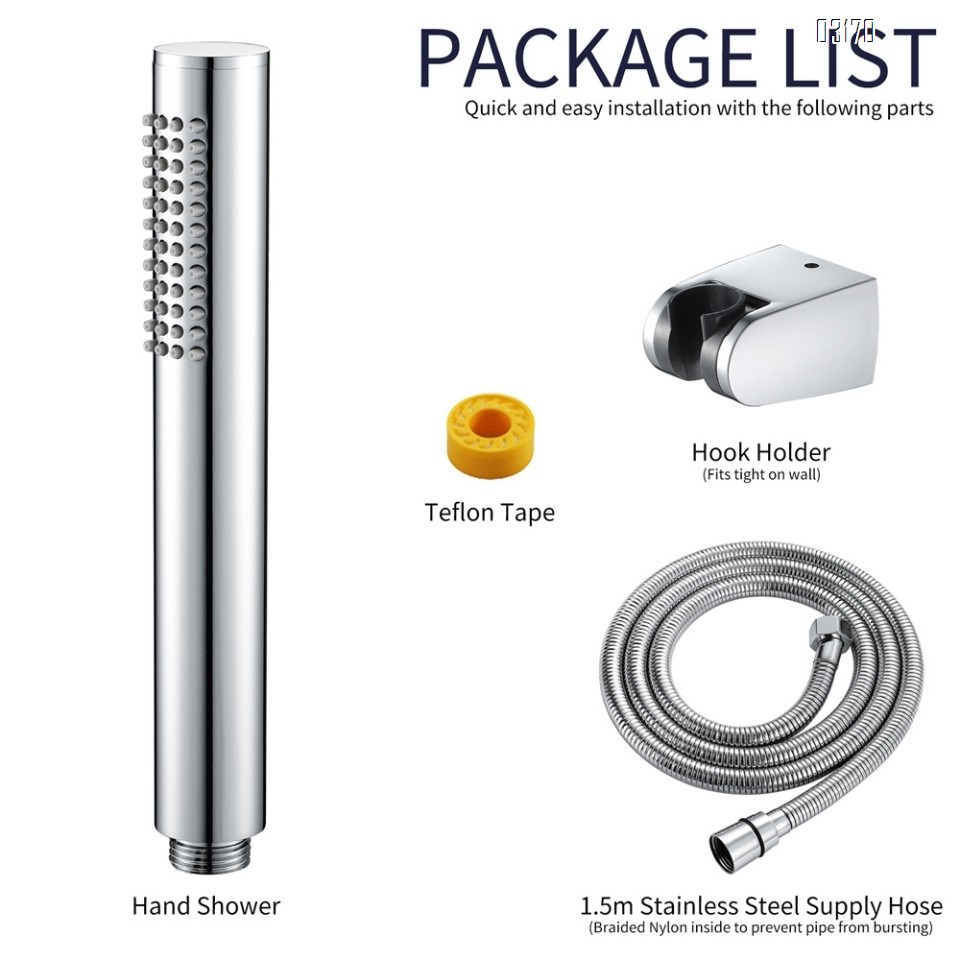 Handheld Shower Head Set High Pressure Shower Head with Anti Clog Nozzles  Shower Wand with  Hose, Bracket