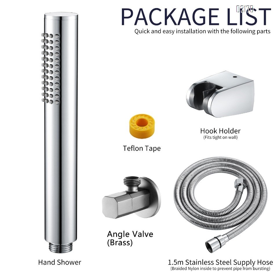 Handheld Shower Head Set High Pressure Shower Head with Anti Clog Nozzles  Shower Wand with  Hose, Bracket