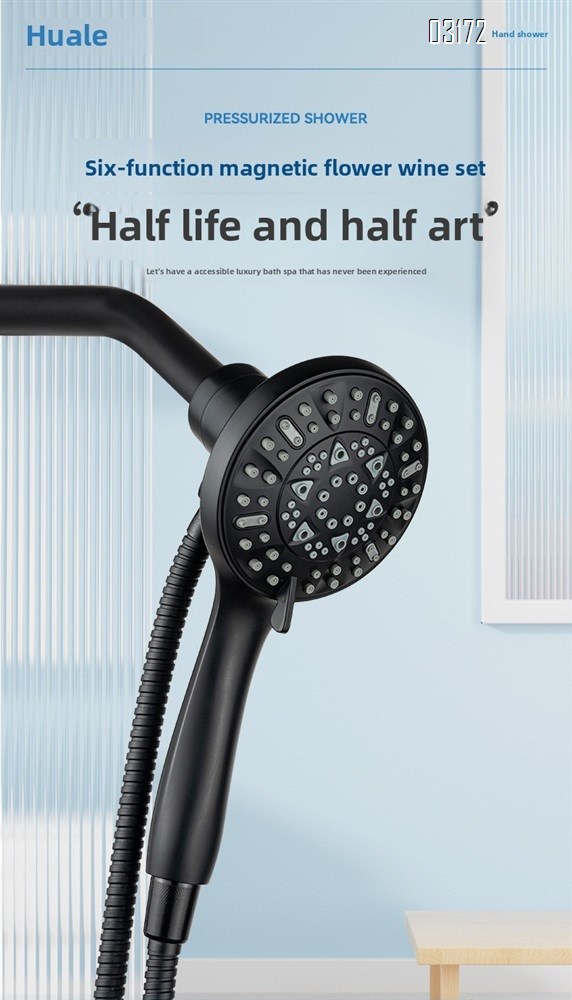 Magnetic Shower Head with Handheld Sprayer 6 Handheld Shower Head Spray Functions with Anti Clog Nozzles