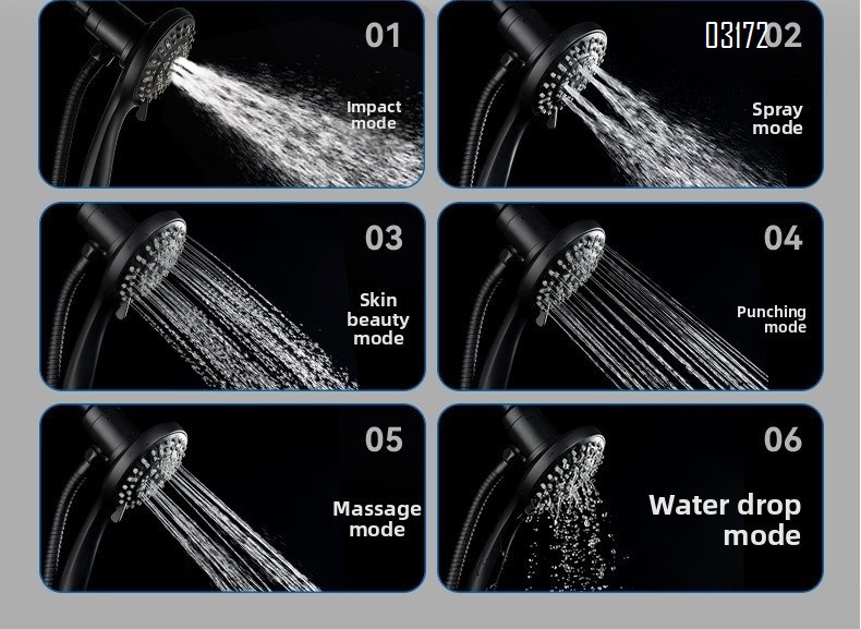 Magnetic Shower Head with Handheld Sprayer 6 Handheld Shower Head Spray Functions with Anti Clog Nozzles