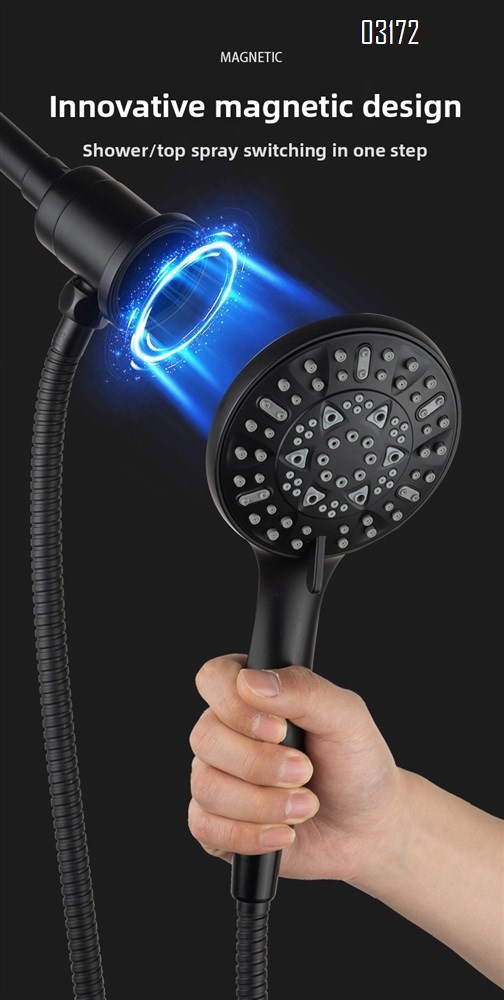 Magnetic Shower Head with Handheld Sprayer 6 Handheld Shower Head Spray Functions with Anti Clog Nozzles