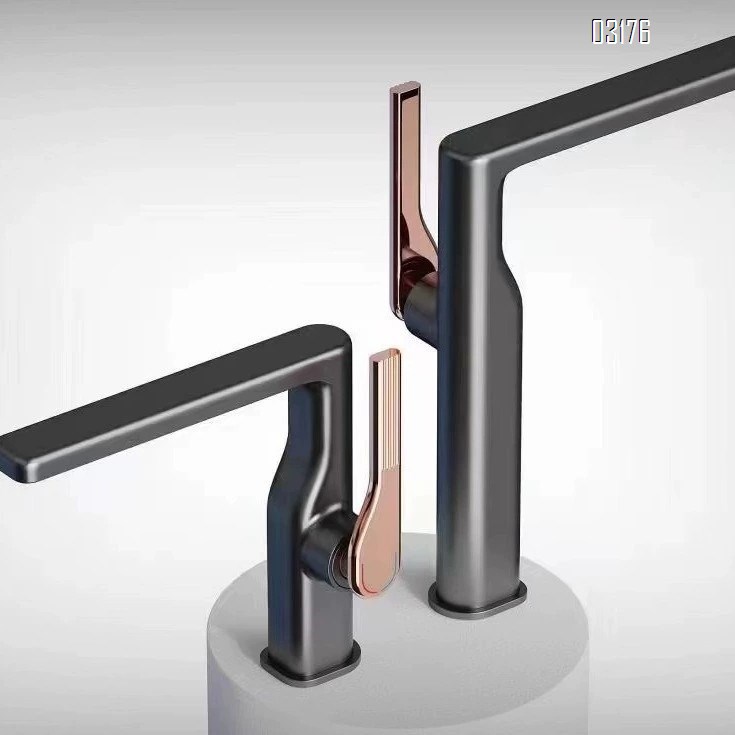 All-Brass high-platform Bathroom sink on-board basin faucet cold and hot water Rose Gold splash-proof water Tap