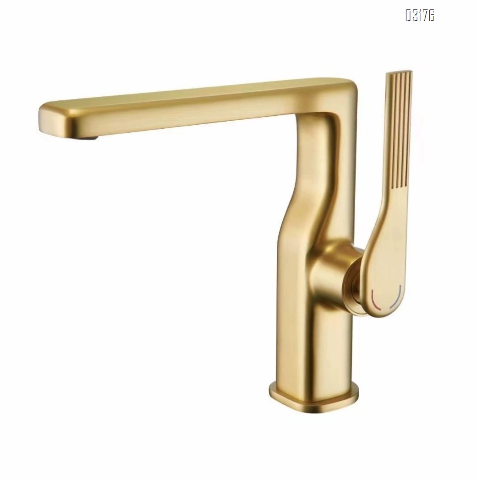 All-Brass high-platform Bathroom sink on-board basin faucet cold and hot water Rose Gold splash-proof water Tap