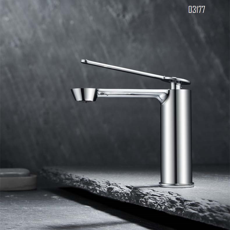 Luxury Bathroom faucet with hot and cold water for home use anti-splash wash basin for Gun gray with extended spout Tap