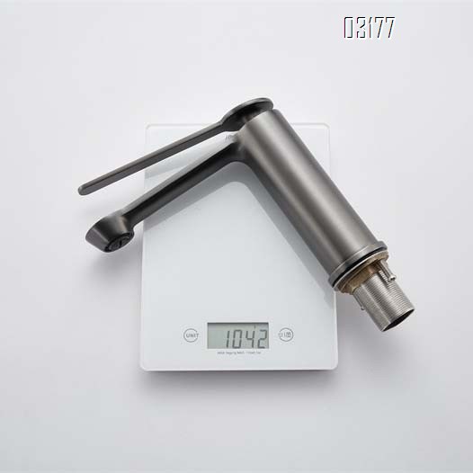 Luxury Bathroom faucet with hot and cold water for home use anti-splash wash basin for Gun gray with extended spout Tap