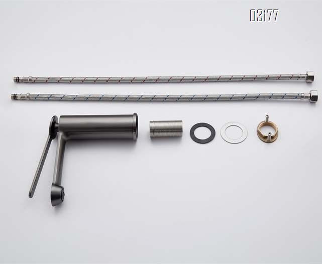 Luxury Bathroom faucet with hot and cold water for home use anti-splash wash basin for Gun gray with extended spout Tap