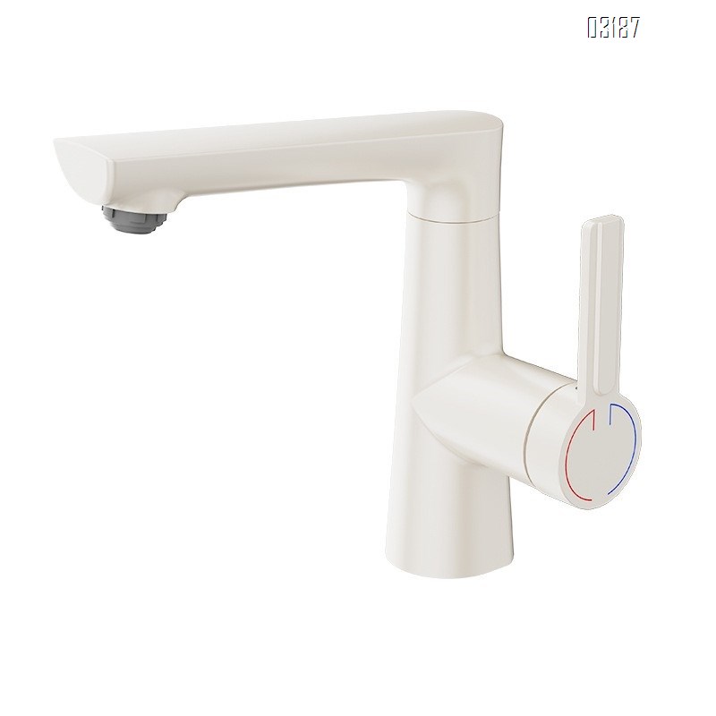 Cream style bathroom wash basin  faucet for homewith pull-out lift cold and hot cabinet all Brass faucet