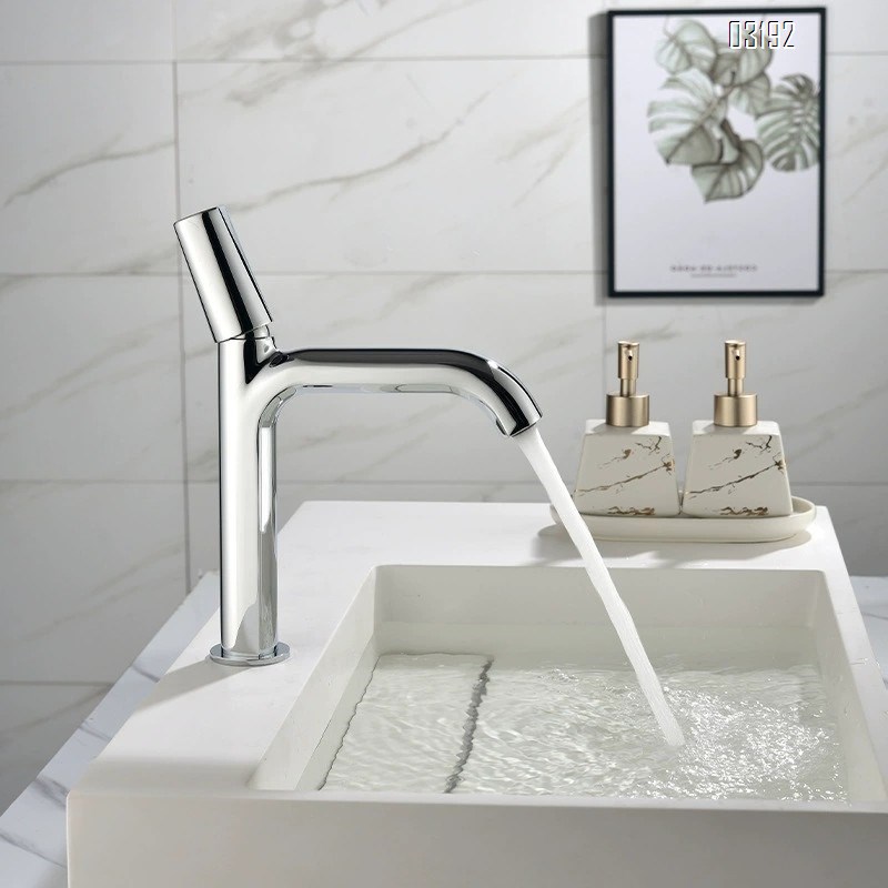 Cold and hot water faucet for wash basin all Brass gun gray bathroom upper and lower basin for wash stand bathroom cabinet Tap