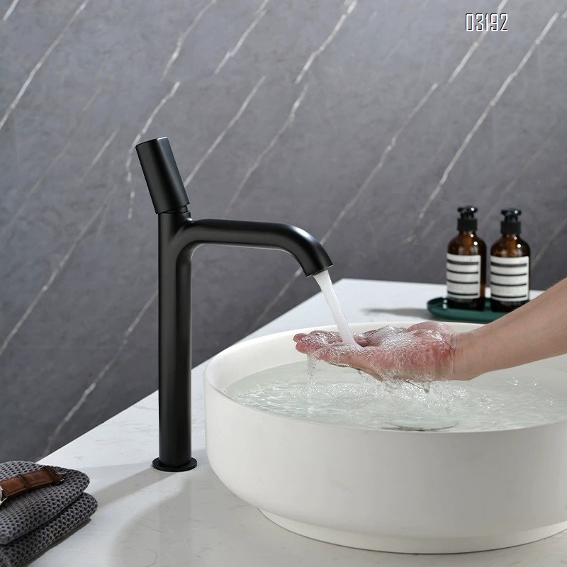 Cold and hot water faucet for wash basin all Brass gun gray bathroom upper and lower basin for wash stand bathroom cabinet Tap