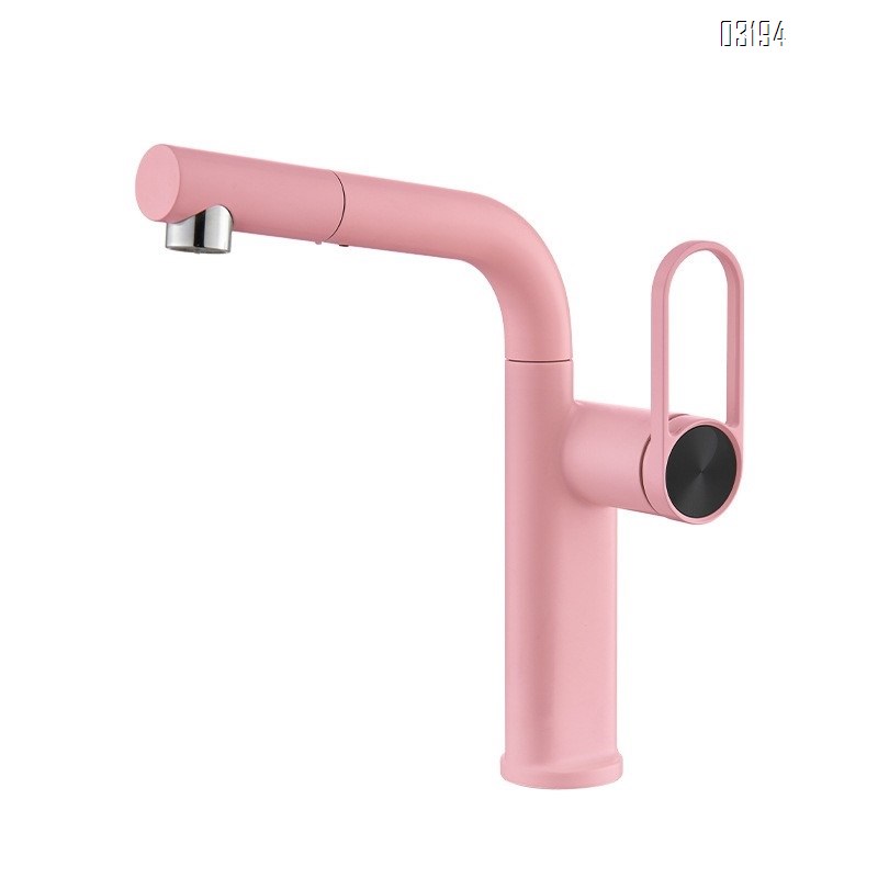Cold and hot water faucet for wash basin rotary pull-out type bathroom vanity wash stand upper and lower cabinet Tap