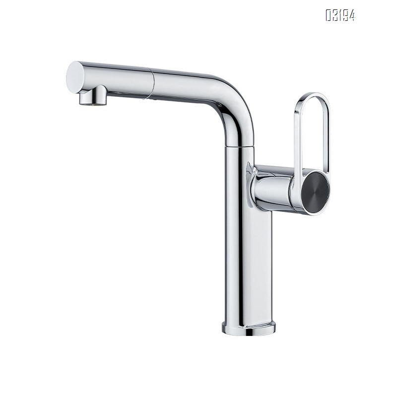 Cold and hot water faucet for wash basin rotary pull-out type bathroom vanity wash stand upper and lower cabinet Tap