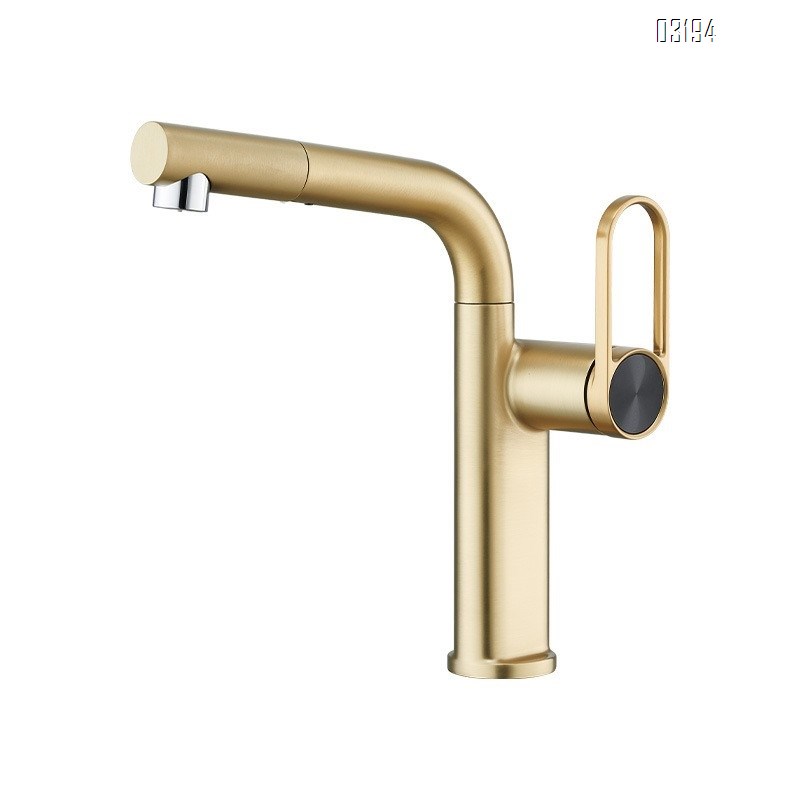 Cold and hot water faucet for wash basin rotary pull-out type bathroom vanity wash stand upper and lower cabinet Tap
