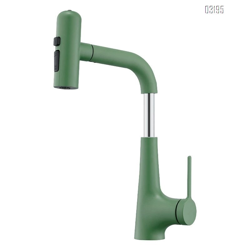 Yelllow Cold and hot water faucet for wash basin rotary pull-out type bathroom vanity wash stand upper and lower cabinet Tap
