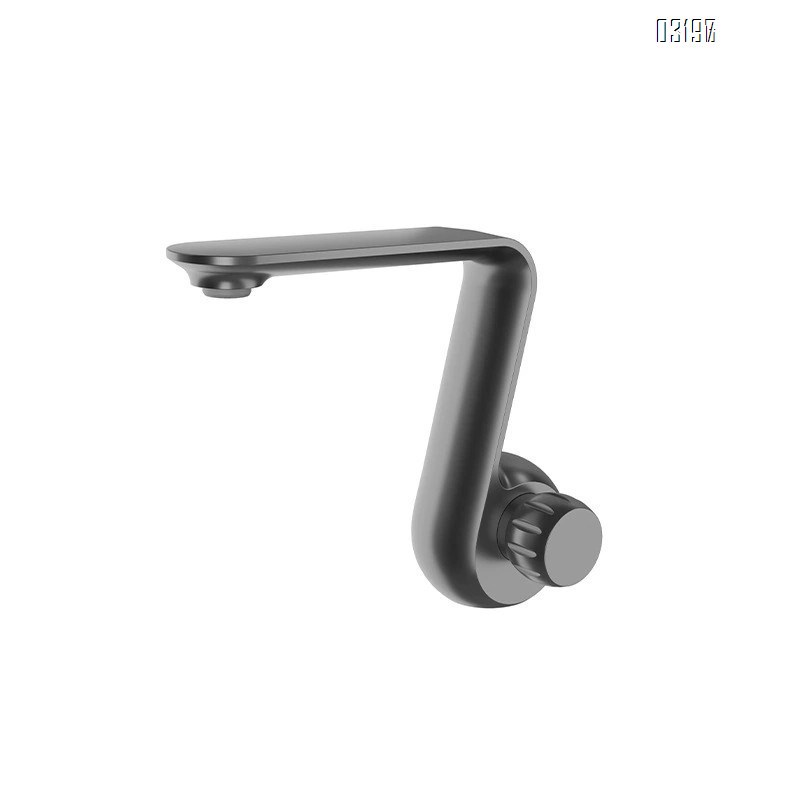 New full Brass creative gun gray and cream white wash basin washstand basin cold and hot splash-proof cold and hot wash basin faucet