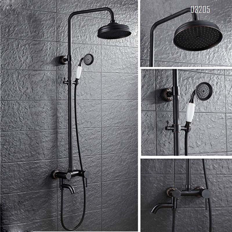 European minimalist vintage all-Brass shower head set shower head spray head shower head shower head bathroom set