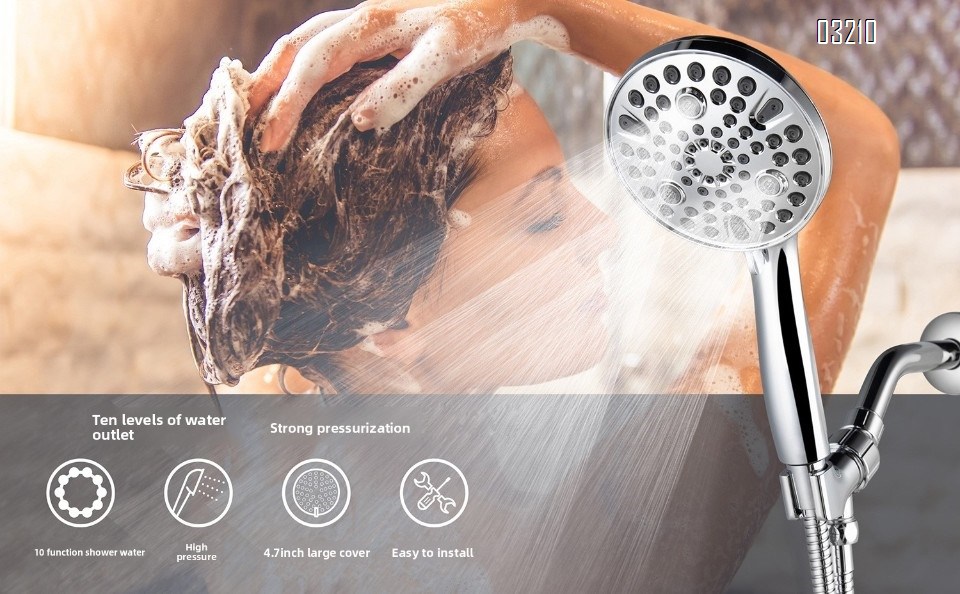 Shower Head-10 Functions High Pressure Handheld Showerhead with 59