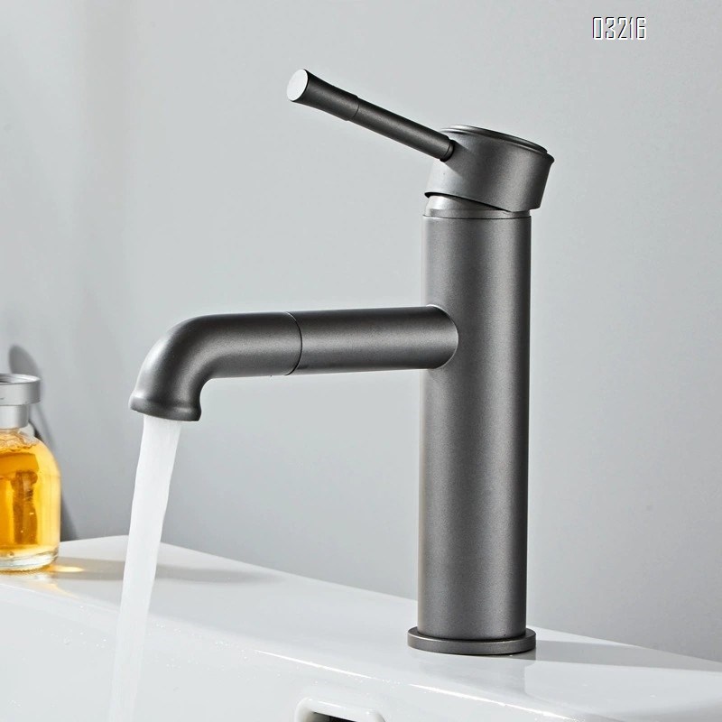 All-Brass antique-style Bathroom sink faucet for cold and hot water for home use for hand face hair washing sw rotation Tap
