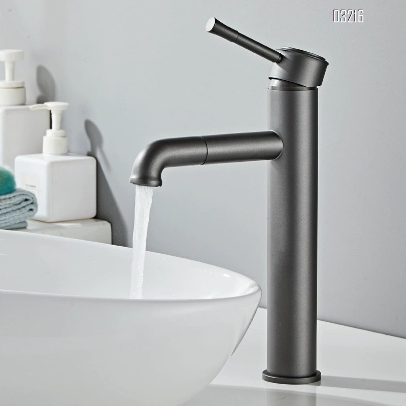 All-Brass antique-style Bathroom sink faucet for cold and hot water for home use for hand face hair washing sw rotation Tap
