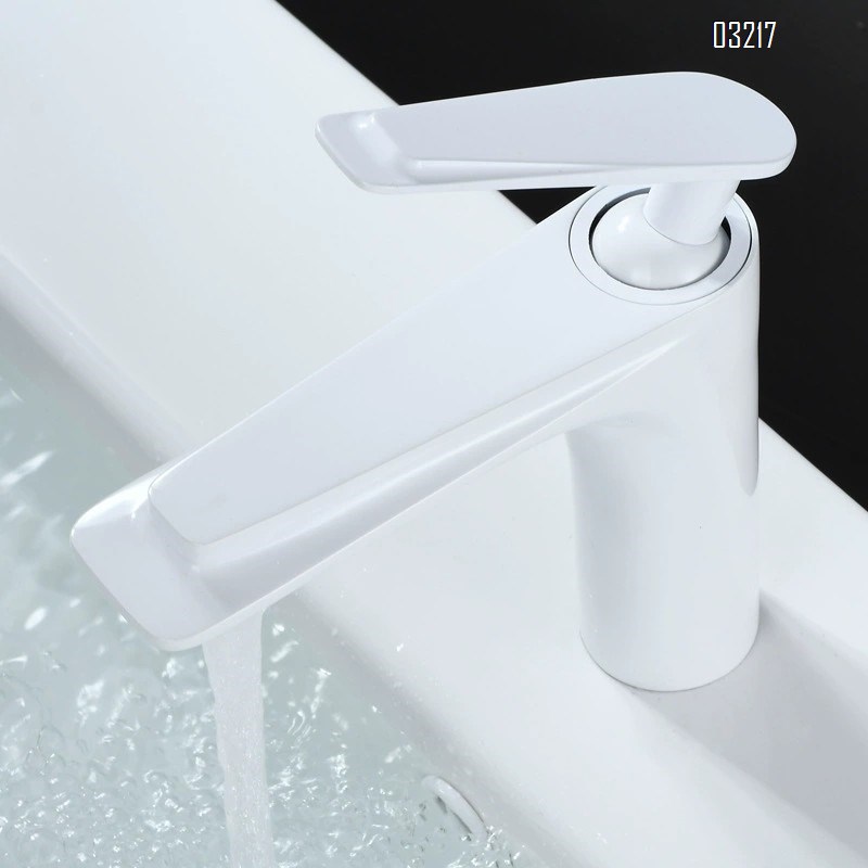 All-Brass black and gold wash basin faucet with a long spout for cold and hot water in the bathroom