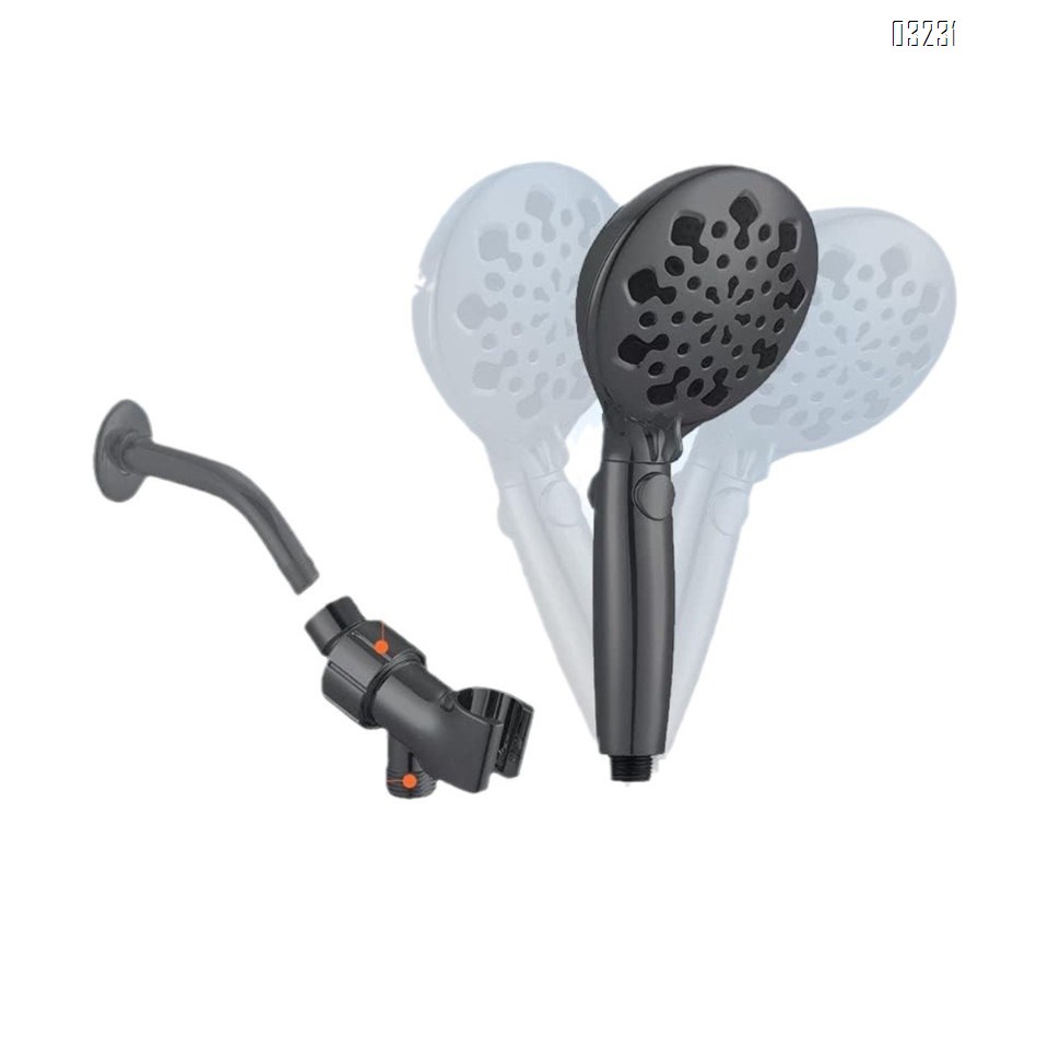 Handheld Shower Head, 9 Spray Setting High Pressure Shower Head WithBracket and Stainless Steel Hose