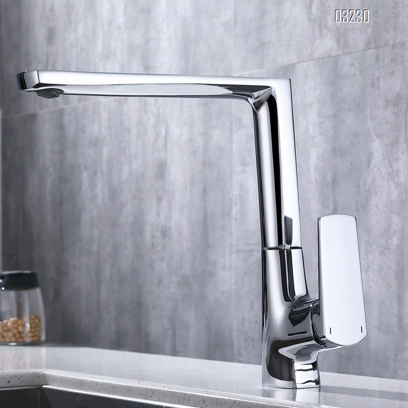 Baked Cold and hot kitchen faucet with black Brass bathroom sink faucet for home use 360 degree rotatable