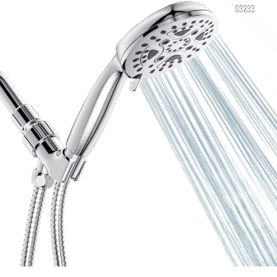 7 Spray Modes High Pressure Handheld Showerhead Set  Shower Head with Handheld Spray Premium Chrome with Bracket and Hose