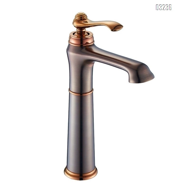 European style cold and hot basin faucet American style ORB faucet single hole rose gold basin all Brass vintage faucet