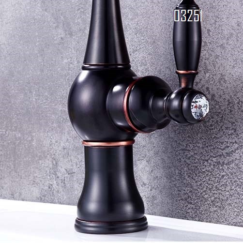 European style full Brass antique faucet with rotatable single handle multi-functional purified water faucet cold and hot mixed basin faucet