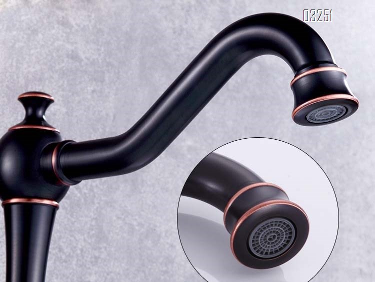 European style full Brass antique faucet with rotatable single handle multi-functional purified water faucet cold and hot mixed basin faucet