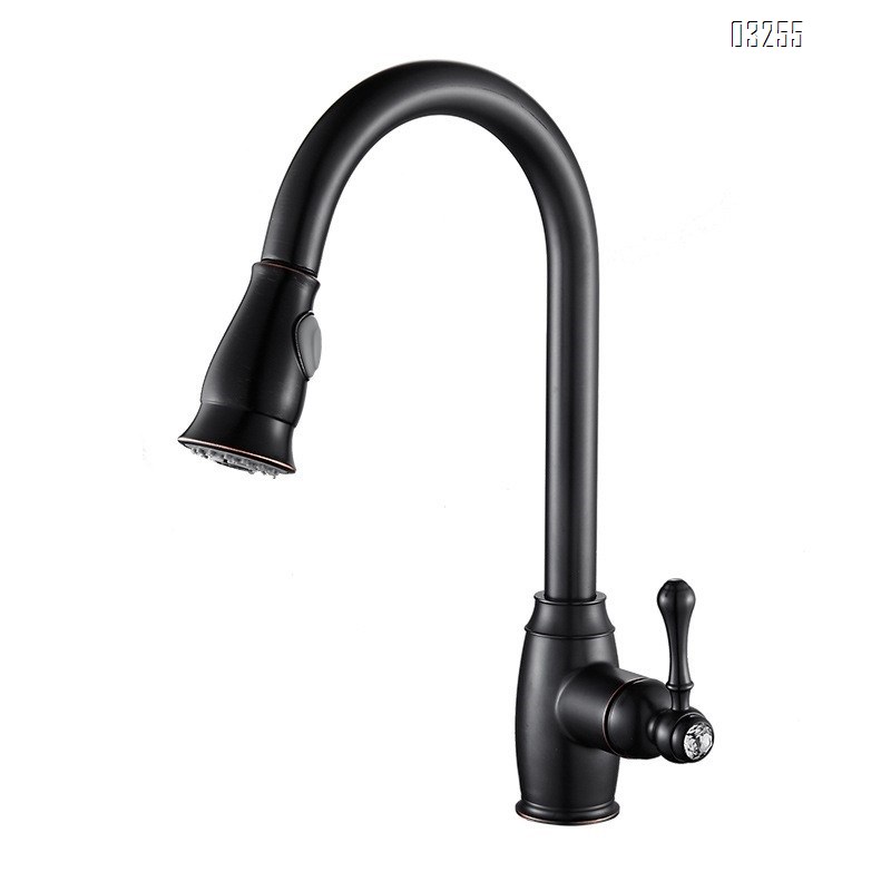 all Brass New ORB Pull-down kitchen faucets hot and cold water faucets Mixer Sink Tap Single Hole and Handle Tap