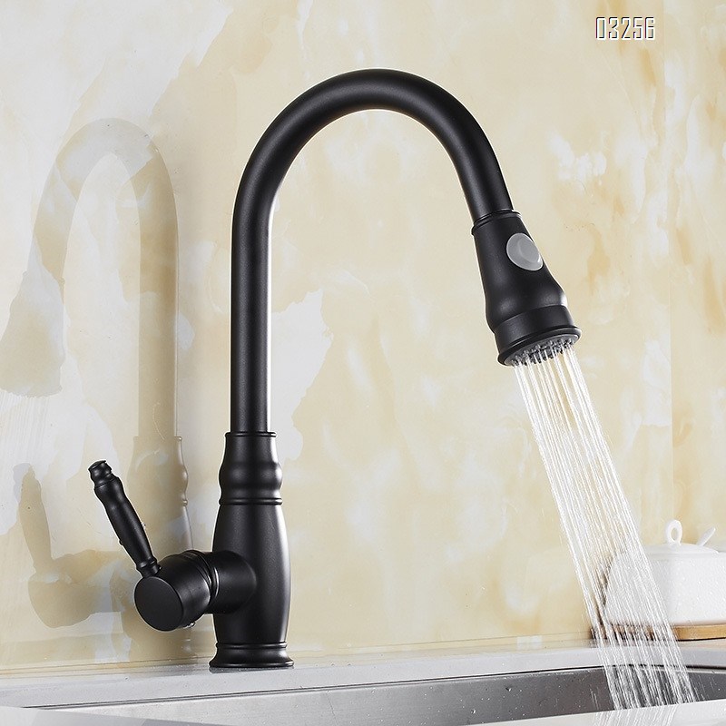 Brass New ORB Pull-down kitchen faucet hot and cold water faucet Single Hole and Handle sink Tap