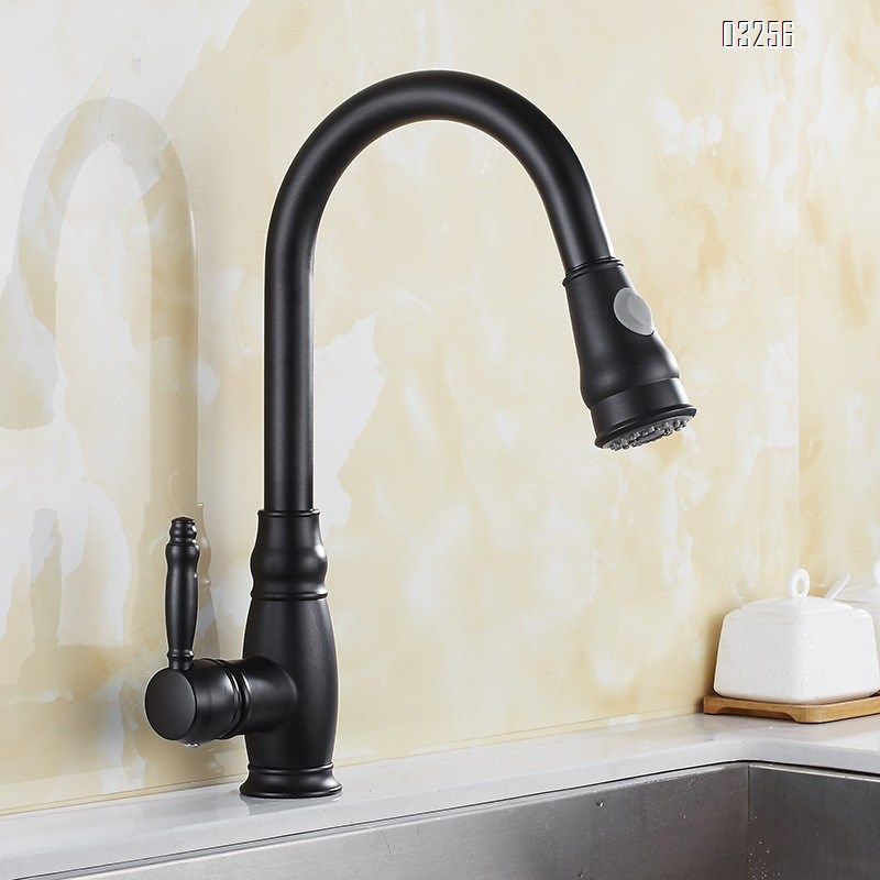 Brass New ORB Pull-down kitchen faucet hot and cold water faucet Single Hole and Handle sink Tap