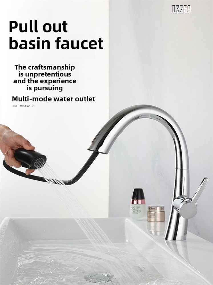 Kitchen Faucet with Pull Down Sprayer Modern Single Hole Kitchen Sink Faucet Single Handle Spotshield Stainless  for RV Basin