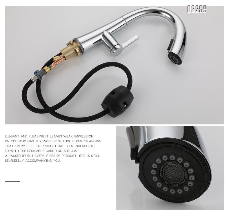 Kitchen Faucet with Pull Down Sprayer Modern Single Hole Kitchen Sink Faucet Single Handle Spotshield Stainless  for RV Basin