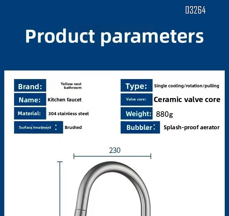 Kitchen Faucet Dual Spray Mode Spot Resist Stainless One-Handle High Arc Pulldown  with Power Clean for Farmhouse RV